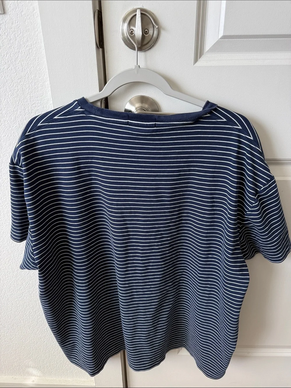 Polo by Ralph Lauren Navy with White Thin Stripe Short Sleeve Tee